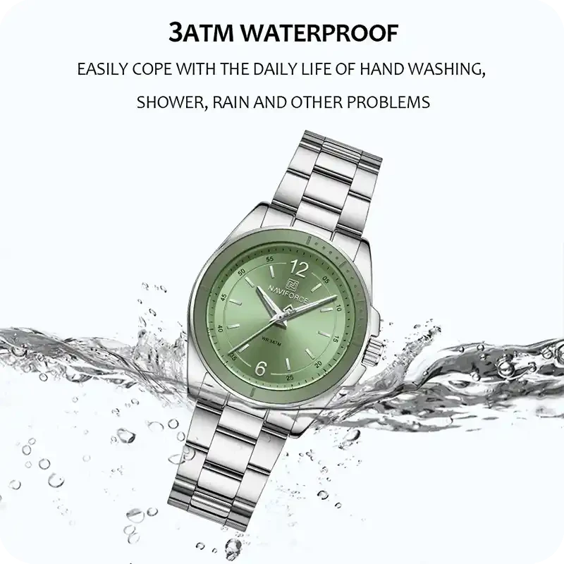 مشخصات کاربردی ساعت مچی زنانه اورجینال برند نیویفورس naviforce nf5062 sgn